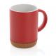 Taza de cerámica con base de corcho 280ml Ref.XDP43408-ROJO 