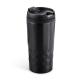 Vaso de acero inoxidable de 310 ml con tapa PP SALAK Ref.RMD4028-NEGRO 