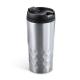 Vaso de acero inoxidable de 310 ml con tapa PP SALAK Ref.RMD4028-PLATA 