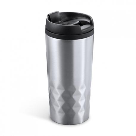 Vaso de acero inoxidable de 310 ml con tapa PP SALAK