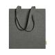 Bolsa 100% algodón reciclado de 120 g/m² en acabado jaspeado con asas largas de 70 cm RIVOLI Ref.RBO7162-NEGRO 