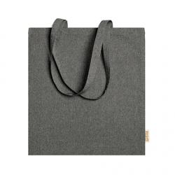 Bolsa 100% algodón reciclado de 120 g/m² en acabado jaspeado con asas largas de 70 cm RIVOLI