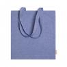 Bolsa 100% algodón reciclado de 120 g/m² en acabado jaspeado con asas largas de 70 cm RIVOLI