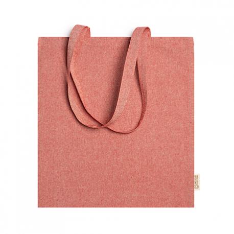 Bolsa 100% algodón reciclado de 120 g/m² en acabado jaspeado con asas largas de 70 cm RIVOLI