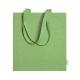 Bolsa 100% algodón reciclado de 120 g/m² en acabado jaspeado con asas largas de 70 cm RIVOLI Ref.RBO7162-VERDE OSCURO 