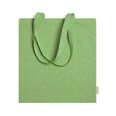 Bolsa 100% algodón reciclado de 120 g/m² en acabado jaspeado con asas largas de 70 cm RIVOLI