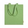 Bolsa 100% algodón reciclado de 120 g/m² en acabado jaspeado con asas largas de 70 cm RIVOLI