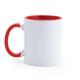 Taza especial para sublimación de cerámica de 350 ml MANGO Ref.RMD4001-BLANCO/ROJO 