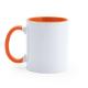 Taza especial para sublimación de cerámica de 350 ml MANGO Ref.RMD4001-BLANCO/NARANJA 