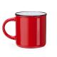 Taza retro de cerámica con asa redonda Jack 300ml Ref.RMD4010-ROJO/BLANCO 