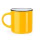 Taza retro de cerámica con asa redonda Jack 300ml Ref.RMD4010-AMARILLO/BLANCO 