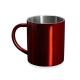 Taza metálica de doble pared con exterior a color KIWAN Ref.RMD4083-ROJO 