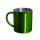 Taza metálica de doble pared con exterior a color KIWAN Ref.RMD4083-VERDE OSCURO 