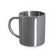 Taza metálica de doble pared con exterior a color KIWAN Ref.RMD4083-PLATA 