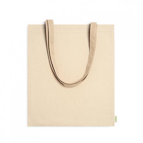 Bolsa 100% algodón orgánico de 120 g/m² con asas largas reforzadas de 70 cm BERNA