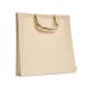 Bolsa 100% algodón orgánico de 120 g/m² con fuelle y asas cortas reforzadas de 35 cm NARBONA Ref.RBO7159-CRUDO 