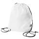 Mochila de cordones realizada en suave material RPET con esquinas reforzadas LARUS Ref.RBO7550-BLANCO 