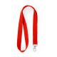 Lanyard de poliéster con mosquetón HOST Ref.RLY7053-ROJO 