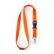 Lanyard de poliéster con mosquetón GUEST Ref.RLY7054-NARANJA 