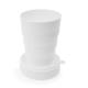 Vaso plegable anti-bacterias con tapa y mosquetón plateado de transporte GOSTO Ref.RMD4064-BLANCO 