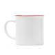Taza de cerámica retro para sublimación Kumbo 300ml Ref.RTZ4002-BLANCO/ROJO 