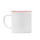 Taza de cerámica retro para sublimación Kumbo 300ml Ref.RTZ4002-BLANCO/ROJO 