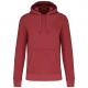 Sudadera capucha ecorresponsable hombre Ref.TTK4027-TERRACOTA ROJA