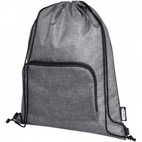 Bolsa con cordón plegable reciclada de 7l Ash