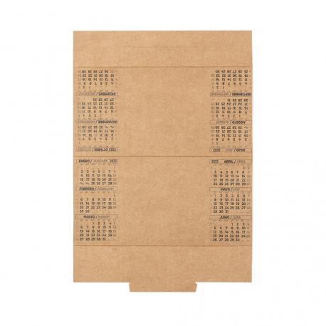 Calendario sobremesa de cartón reciclado Vidou