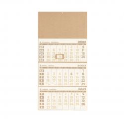 Calendario pared trimestral cartón reciclado Bremex