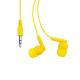 Auriculares presentados en práctica funda transparente de PVC con autocierre PUNK Ref.REP3301-AMARILLO 