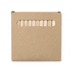 Set de 12 lápices de madera en caja de cartón reciclado KOEL