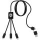 Cable de carga extensible 5 en 1 SCX.design c28 Ref.PF2PX064-NEGRO INTENSO/BLANCO 