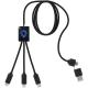 Cable de carga extensible 5 en 1 SCX.design c28 Ref.PF2PX064-AZUL/NEGRO INTENSO 