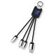 SCX.design c15 quatro light-up cable retroiluminado  Ref.PF2PX001-AZUL/NEGRO INTENSO 