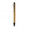 Bolígrafo pulsador con cuerpo de bambú NAGOYA