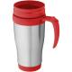 Taza isotérmica de 400 ml Sanibel Ref.PF100296-PLATEADO/ROJO 