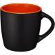 Taza de cerámica de 340 ml Riviera Ref.PF100476-NEGRO INTENSO/NARANJA 