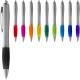Bolígrafo plateado con empuñadura de color Nash Ref.PF106355-PLATEADO/ROJO 