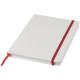 Libreta a5 blanca con cinta de color Spectrum Ref.PF107135-BLANCO/ROJO 