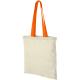 Bolsa tote de algodón 100 g/m² con asas largas contrastadas Nevada Ref.PF120131-NATURAL/NARANJA 