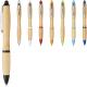 Bolígrafo de bambú Nash Ref.PF107378-NATURAL/PLATA 