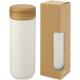 Vaso de cerámica de 300 ml con tapa de bambú Lumi Ref.PF100705-BLANCO 