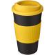 Vaso con aislamiento de 350 ml con agarradera Americano® Ref.PF220002-AMARILLO/NEGRO INTENSO 