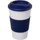 Vaso con aislamiento de 350 ml con agarradera Americano® Ref.PF220002-AZUL/BLANCO 