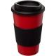 Vaso con aislamiento de 350 ml con agarradera Americano® Ref.PF220002-NEGRO INTENSO/ROJO 