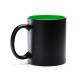 Taza de cerámica ideal para marcaje láser con interior a color MACHA Ref.RTZ3997-VERDE OSCURO 