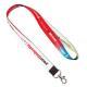 Lanyard sublimado de poliéster fino con mosquetón metálico Ref.YCML1104-BLANCO 