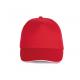 Gorra con sandwich contrastado - 5 paneles Ref.TTKP130-ROJO BLANCO 