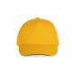 Gorra con sandwich contrastado - 5 paneles Ref.TTKP130-AMARILLO/GRIS OSCURO 